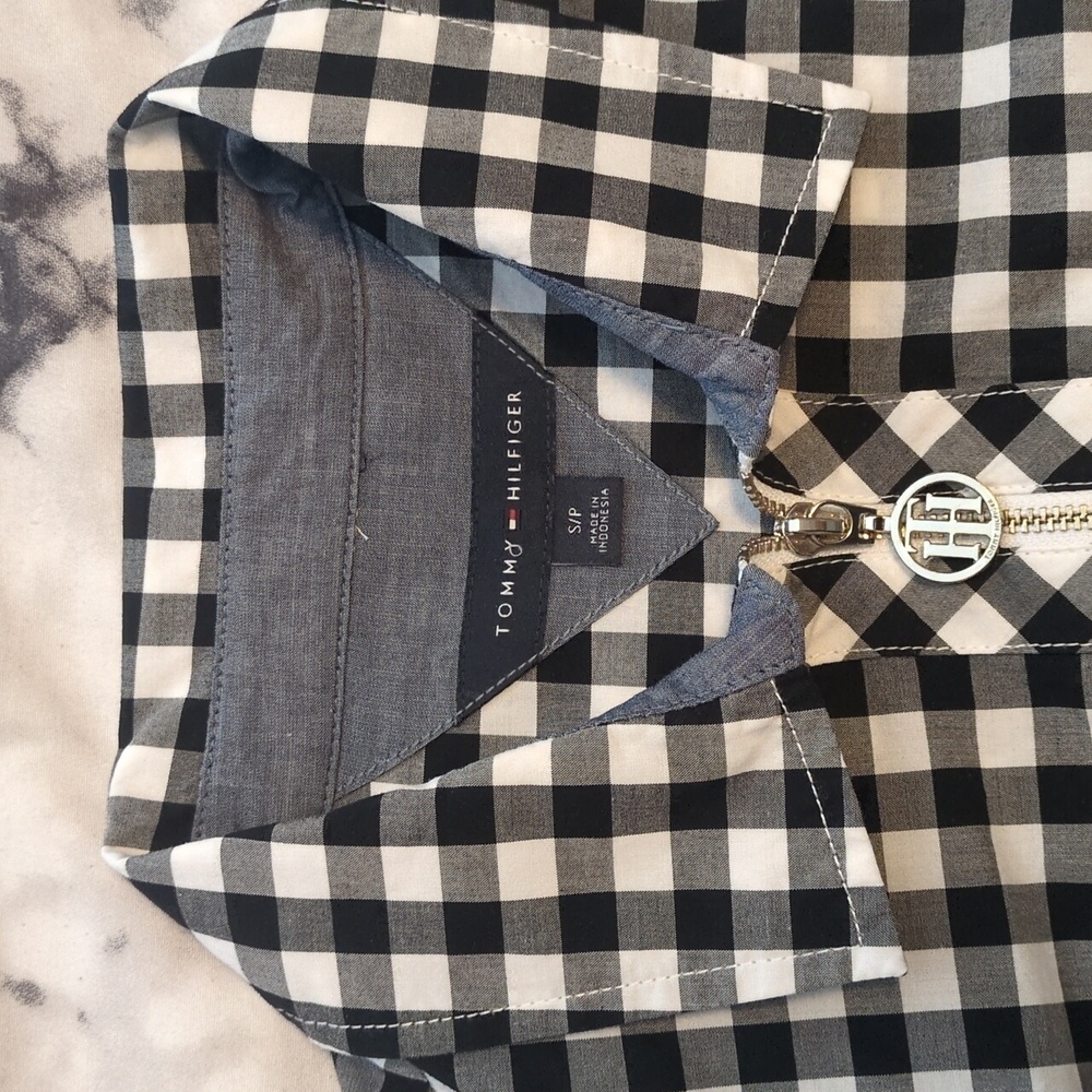 Tommy Hilfiger Black and White Gingham Shirt - Picture 3 of 6